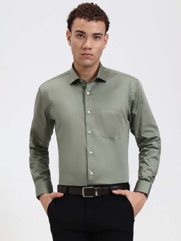 Metal - Pista Olive Slim Fit Formal Shirt