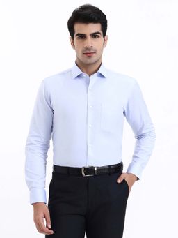 Metal - Sky Blue Solid Formal Shirt