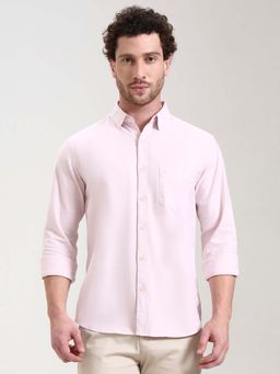 Greenfibre - Men Pink Slim Fit Casual Shirt
