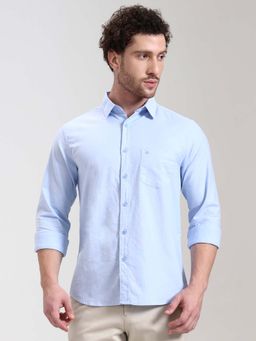 Greenfibre - Men Blue Slim Fit Casual Shirt