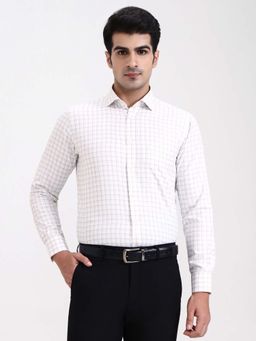 Greenfibre - Men Off White Slim Fit Formal Shirt