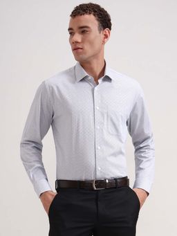JadeBlue - Men Grey Printed Formal Shirt