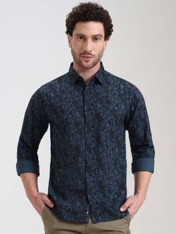 Greenfibre - Men Medium Blue Printed Casual Shirt