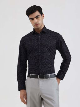 Greenfibre - Men Black Printed Party Wear Shirt