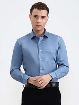 Metal - Men Blue Slim Fit Formal Shirt