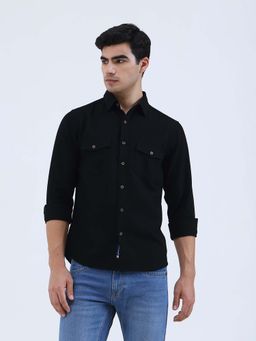 Greenfibre - Men Black Slim Fit Casual Shirt