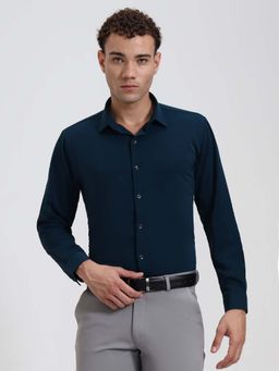 Wyre - Men Teal Slim Fit Formal Shirt
