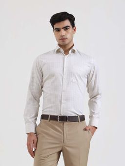 Greenfibre - Men Slim Fit Checked Formal Shirt