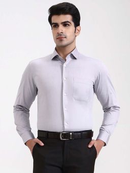 Metal - Light Lavender Solid Slim Fit Formal Shirt