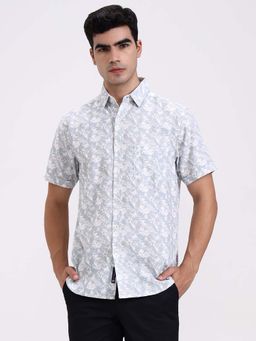Greenfibre - Men Blue Printed Casual Shirt