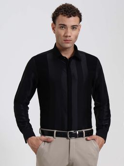 Wyre - Men Black Slim Fit Party Wear Shirt