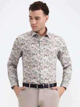 Greenfibre - Men Green Printed Party Wear Shirt