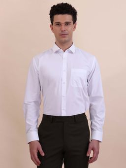 Greenfibre - Men White Solid Formal Shirt