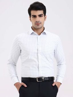 Greenfibre - Men Slim Fit White Formal Shirt