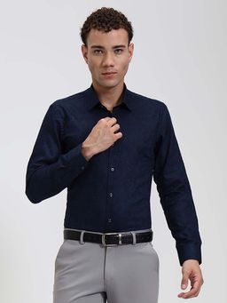 Wyre - Men Blue Slim Fit Printed Party Wear Shirt