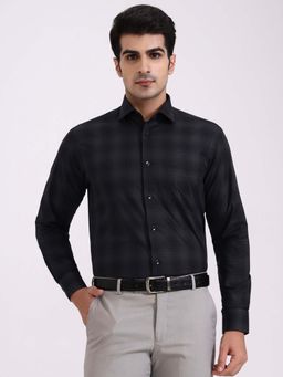 Metal - Charcoal Solid Full Sleeve Slim Fit Formal Shirt
