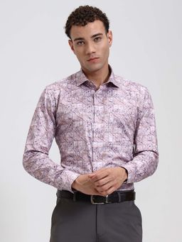 Metal - Men Dark Lavender Slim Fit Formal Shirt