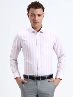 Greenfibre - Men Slim Fit Pink Formal Shirt