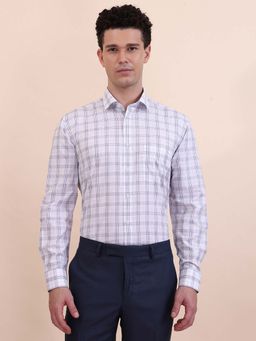 Greenfibre - White and Grey Checked Formal Shirt