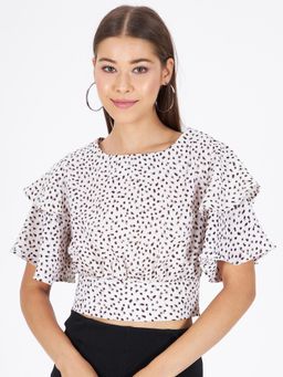 Kibo - White Polyester Top