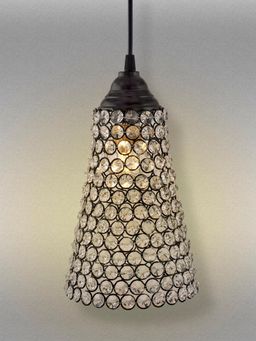 Homesake - Crystal Black Cone Hanging Lighting Lamp