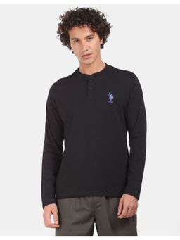 U.S. POLO ASSN. - Men Black I655 Comfort Fit Solid Cotton T-Shirt