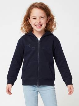 United Colors of Benetton - Blue Regular Fit Hooded Neck Embellished Jacket
