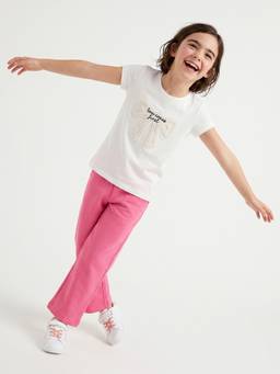 United Colors of Benetton - White Regular Fit Round Neck Applique T-Shirt