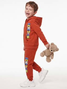 United Colors of Benetton - Orange Regular Fit Hooded Neck Typography Jacket
