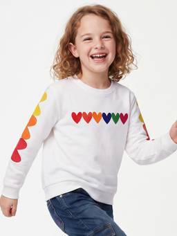 United Colors of Benetton - White Regular Fit Crew Neck Printed Sweatshirt