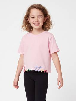 United Colors of Benetton - Pink Boxy Fit Crew Neck Solid T-Shirt