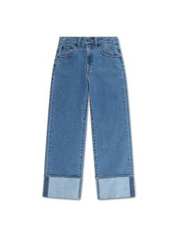 Levi's - Navy Blue Wide Leg Roll Up Cuff Jeans