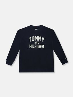 Tommy Hilfiger - Blue Boys Logo Regular Fit Cotton T-Shirt