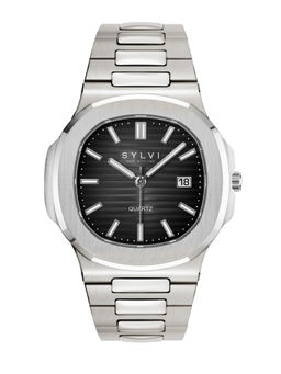 Sylvi - Urbane Silver Black Watch (1520-Black-silver) (M)
