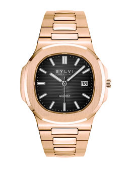 Sylvi - Urbane Silver Black Watch (1520-Rosegold) (M)
