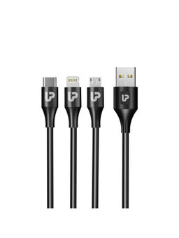 UltraProlink - UL1099 TrioLink Mini 18W 3 in 1 Fast Charging Cable (0.5m/Black)