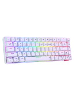Portronics - Hydra Wireless Gaming Keyboard,Wi-Fi 2.4 GHz, RGB Lights 16.8 Million Colors (White)