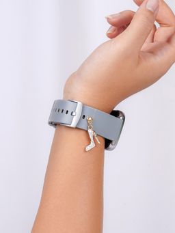 Joker and Witch - Joker & Witch Crystal Stiletto Gold & White Pin Watch Charm