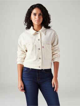 Levi's - Cream Regular Fit Denim Jacket