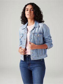 Levi's - Light Blue Solid Regular Fit Denim Jacket