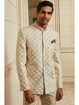 TASVA - Ivory All Over Aari Embroidered Bandhgala