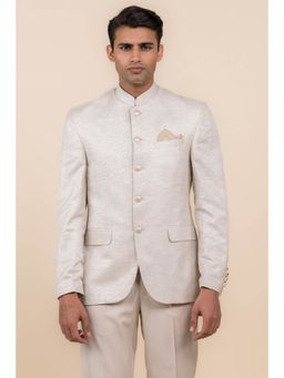 TASVA - Ivory Jacquard Bandhgala