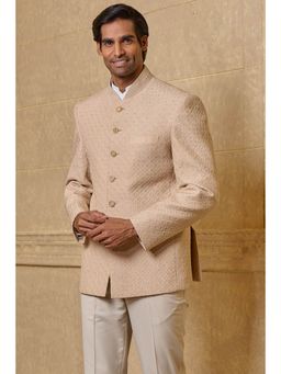 TASVA - Beige All Over Dori Quilted Bandhgala