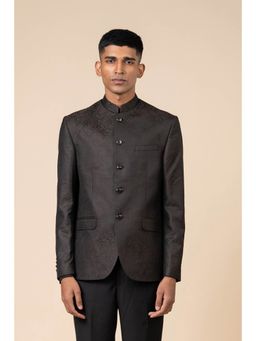 TASVA - Black Jacquard Bandhgala