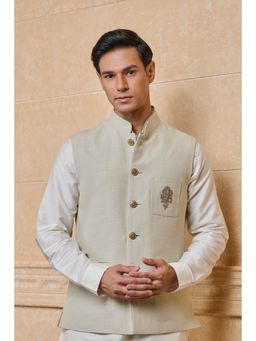 TASVA - Light Green Cotton Nehru Jacket