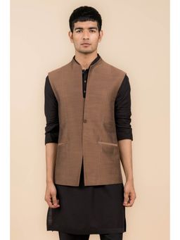TASVA - Men Brown Nehru Jacket
