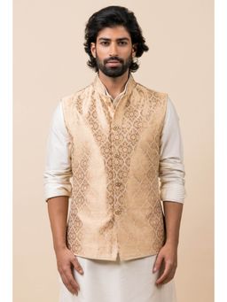 TASVA - Classic Gold Brocade Nehru Jacket