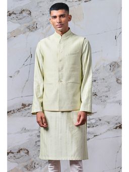 TASVA - Light Green All Over Textured Nehru Jacket