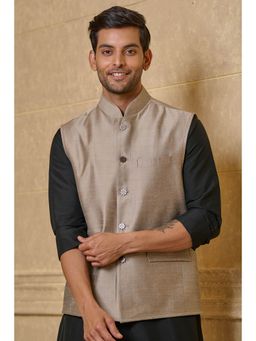 TASVA - Men Beige Nehru Jacket