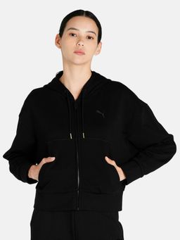 Puma - Her Full-zip Tight Fit Womens Black Hoodie
